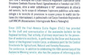 40 ANNI DI PREVISIONE VALANGHE IN FRIULI