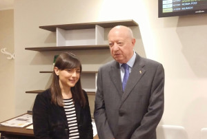 Debora Serracchiani (Presidente Regione Friuli Venezia Giulia) e Alessandro Calligaris (Presidente Calligaris S.p.A.) all'inaugurazione della Sala Calligaris VIP Lounge all'Aeroporto FVG - Ronchi dei Legionari 06/04/2016