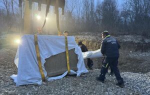 FIUME TORRE: RECUPERATO MONUMENTO FUNERARIO ROMANO